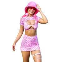 Thumbnail for Its giving Barbie Cutout Kini Top