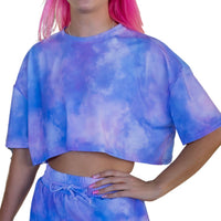 Thumbnail for Purple Clouds Cropped Tee