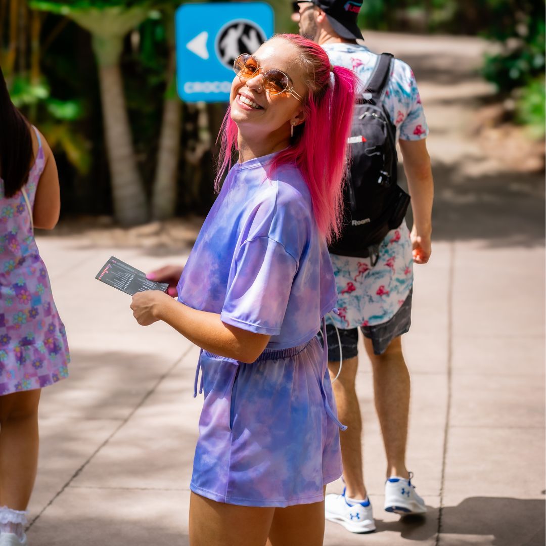 Purple Clouds Cropped Tee