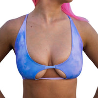 Thumbnail for Purple Clouds Cutout Kini Top