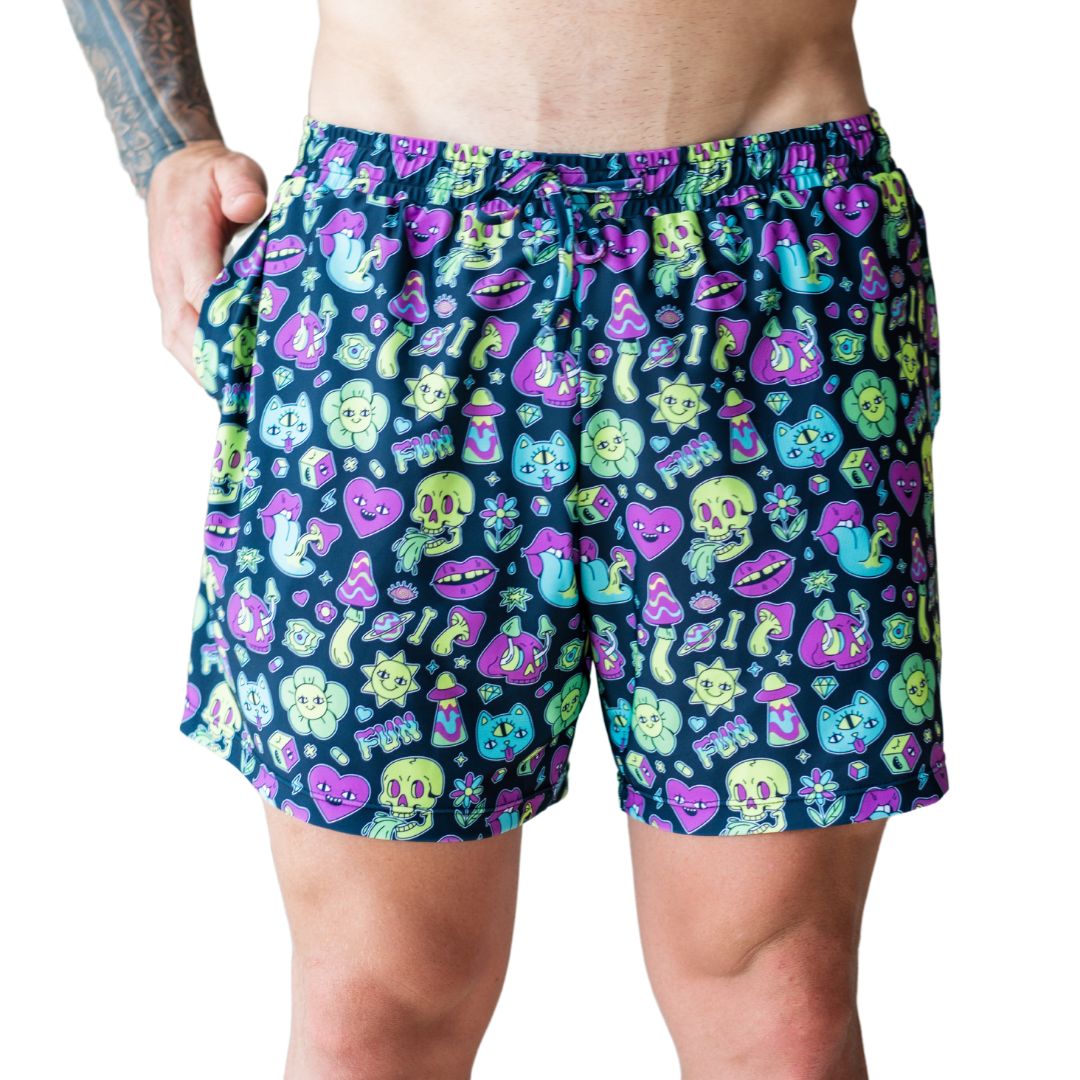 Neon Trip Mens Shorts