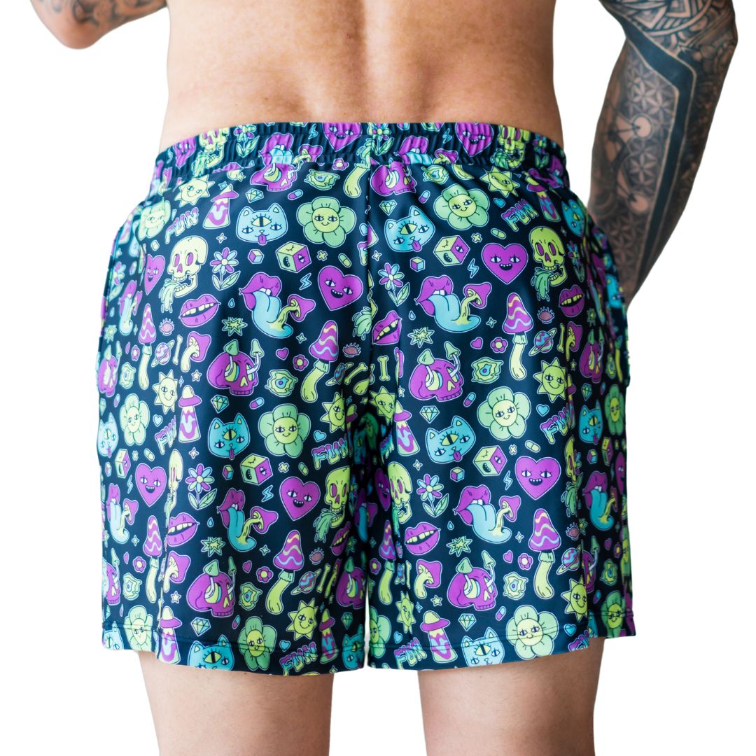 Neon Trip Mens Shorts