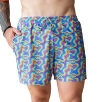 Thumbnail for Rainbow Wave Mens Shorts