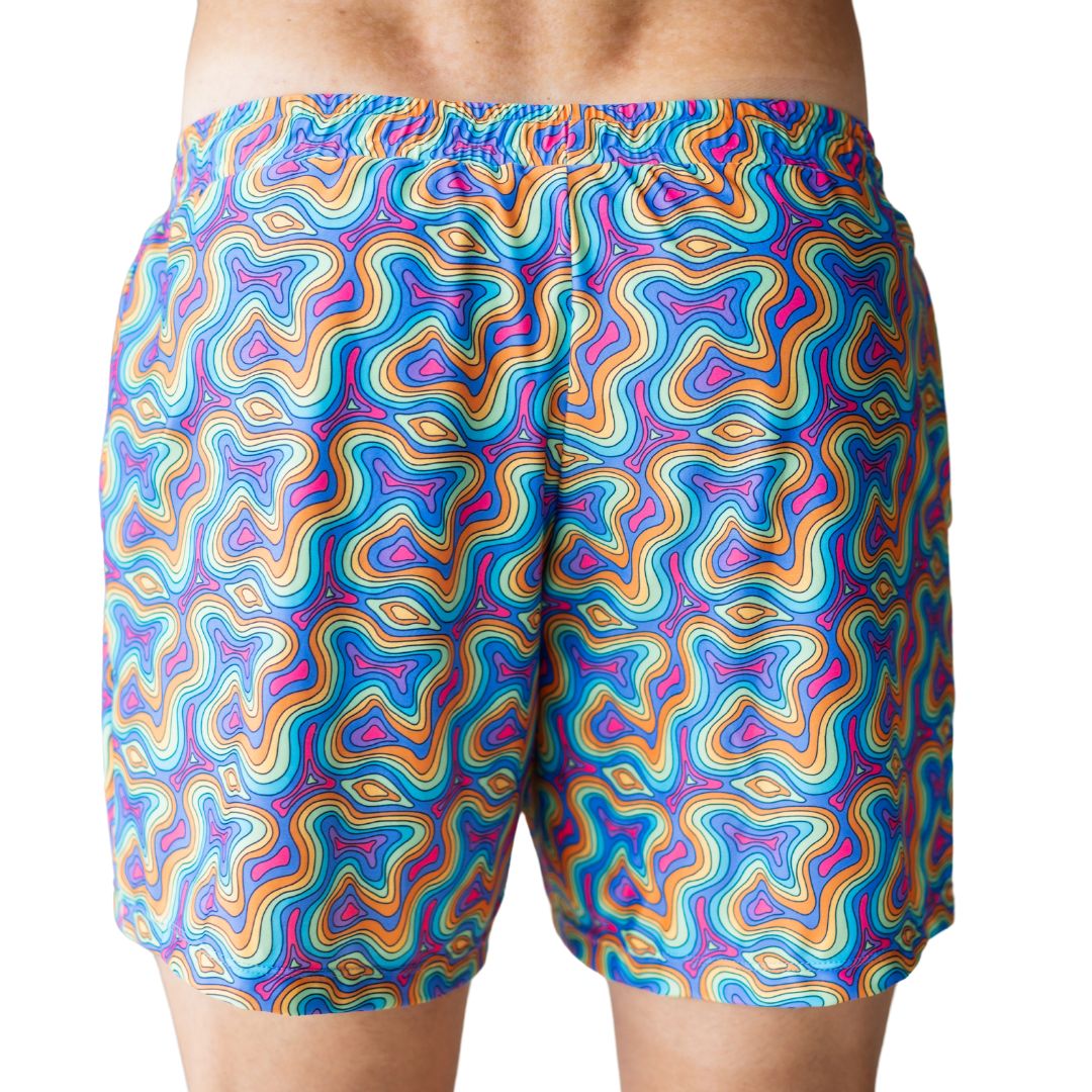 Rainbow Wave Mens Shorts