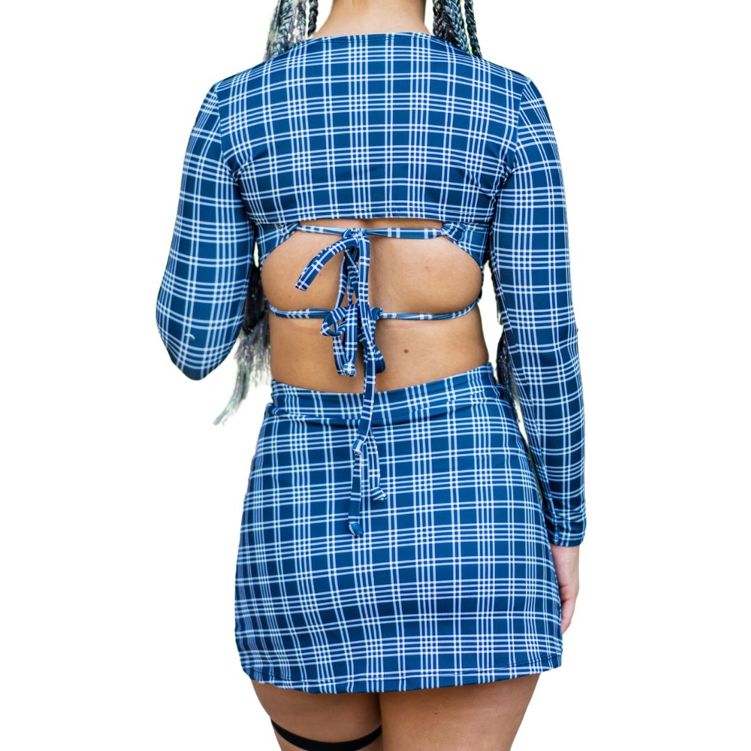 Clueless Black Plaid Longsleeve Shrug