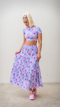 Thumbnail for Flower Blanket Maxi Skirt