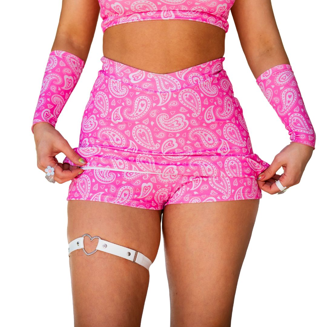 Pink Paisley Skort