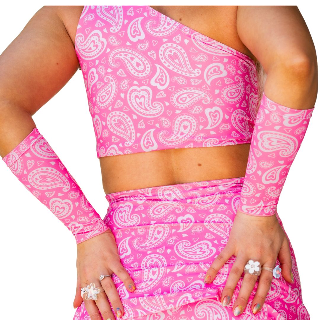 Pink Paisley Mini Arm Sleeves