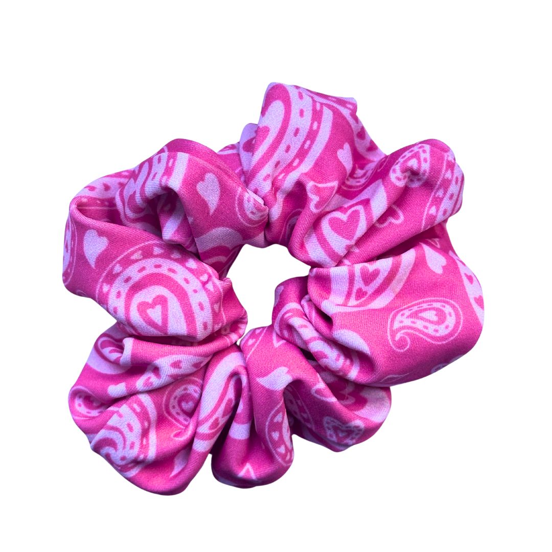 Pink Paisley Scrunchie