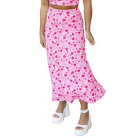 Thumbnail for Very Cherry Daisy Skirt Midi Length