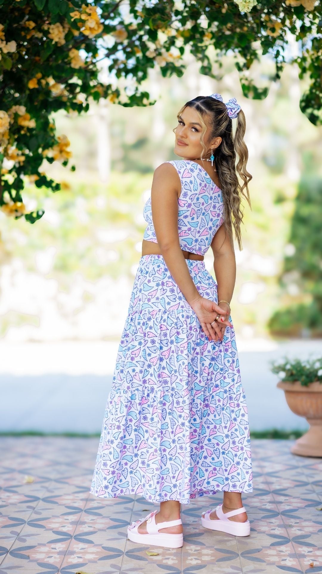 Gingham Hearts Off The Cuff Top