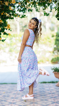 Thumbnail for Gingham Hearts Maxi Skirt