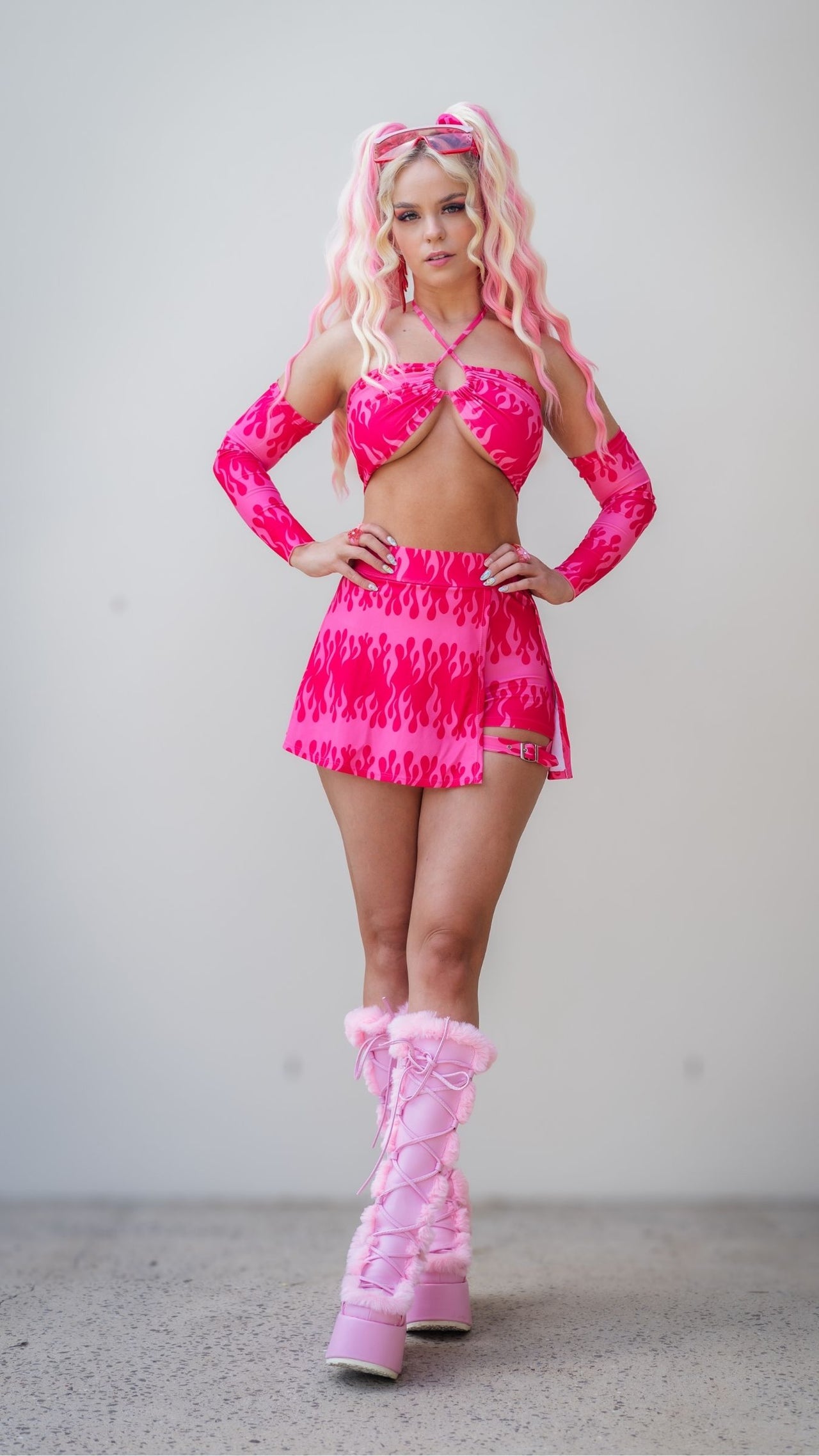 Red Flame Centre Loop Top PRE-ORDER