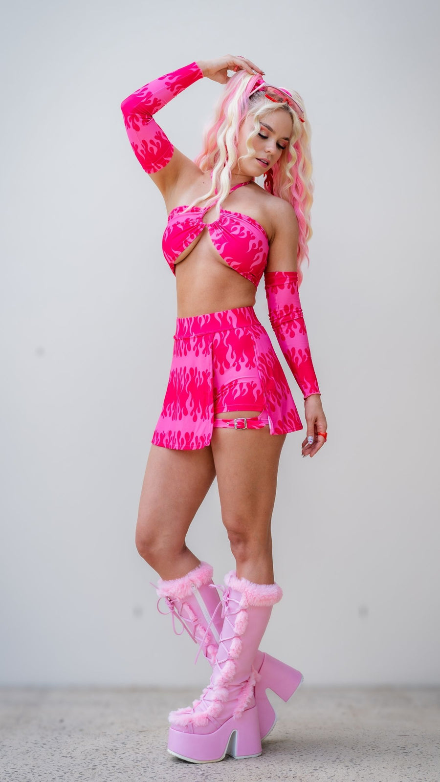 Red Flame Centre Loop Top PRE-ORDER