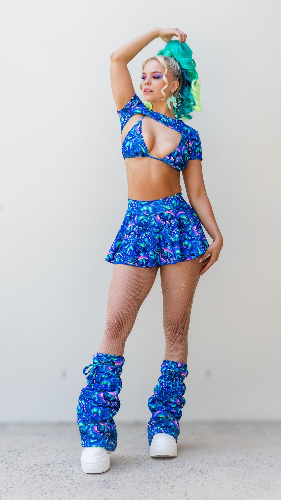 Neon Dino Short Sleeve Shrug  PRE-ORDER