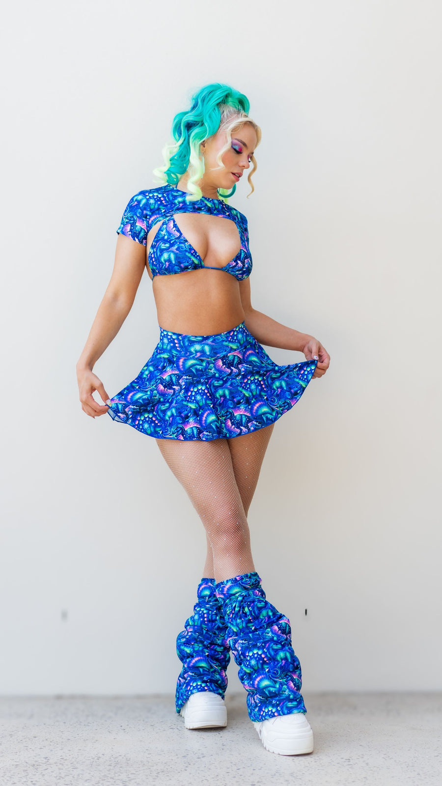 Neon Dino Short Sleeve Shrug  PRE-ORDER