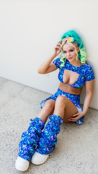 Thumbnail for Neon Dino Triangle Bikini Top PRE-ORDER