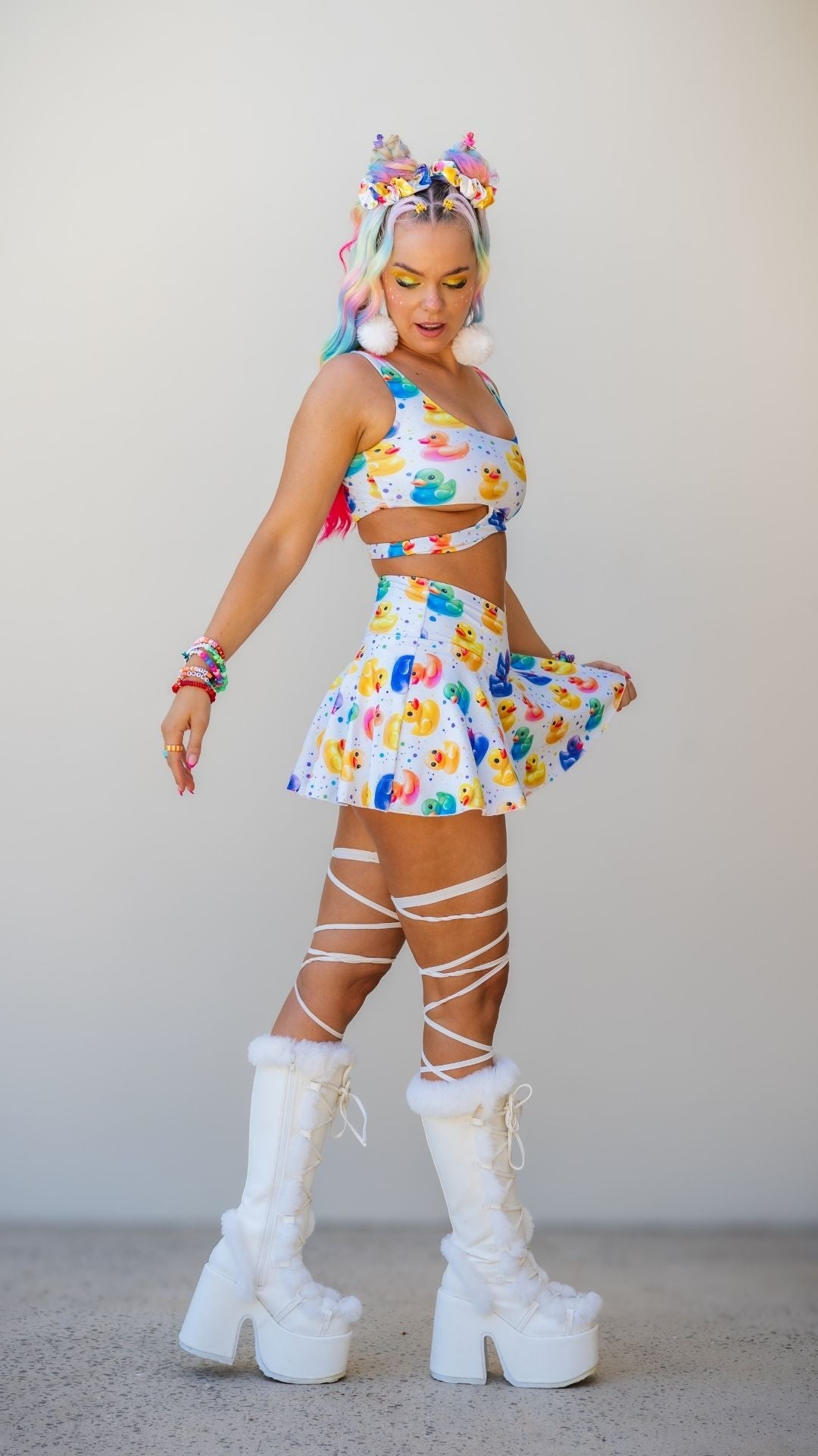 Duckies" A-line Pocket Skort