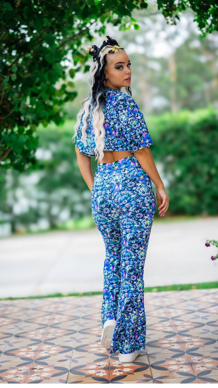 ✨COMING SOON✨ Scare-Bear Drawstring Flares (UV REACTIVE)