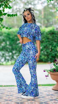 Thumbnail for ✨COMING SOON✨ Scare-Bear Drawstring Flares (UV REACTIVE)