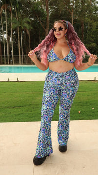 Thumbnail for ✨COMING SOON✨ Scare-Bear Drawstring Flares (UV REACTIVE)