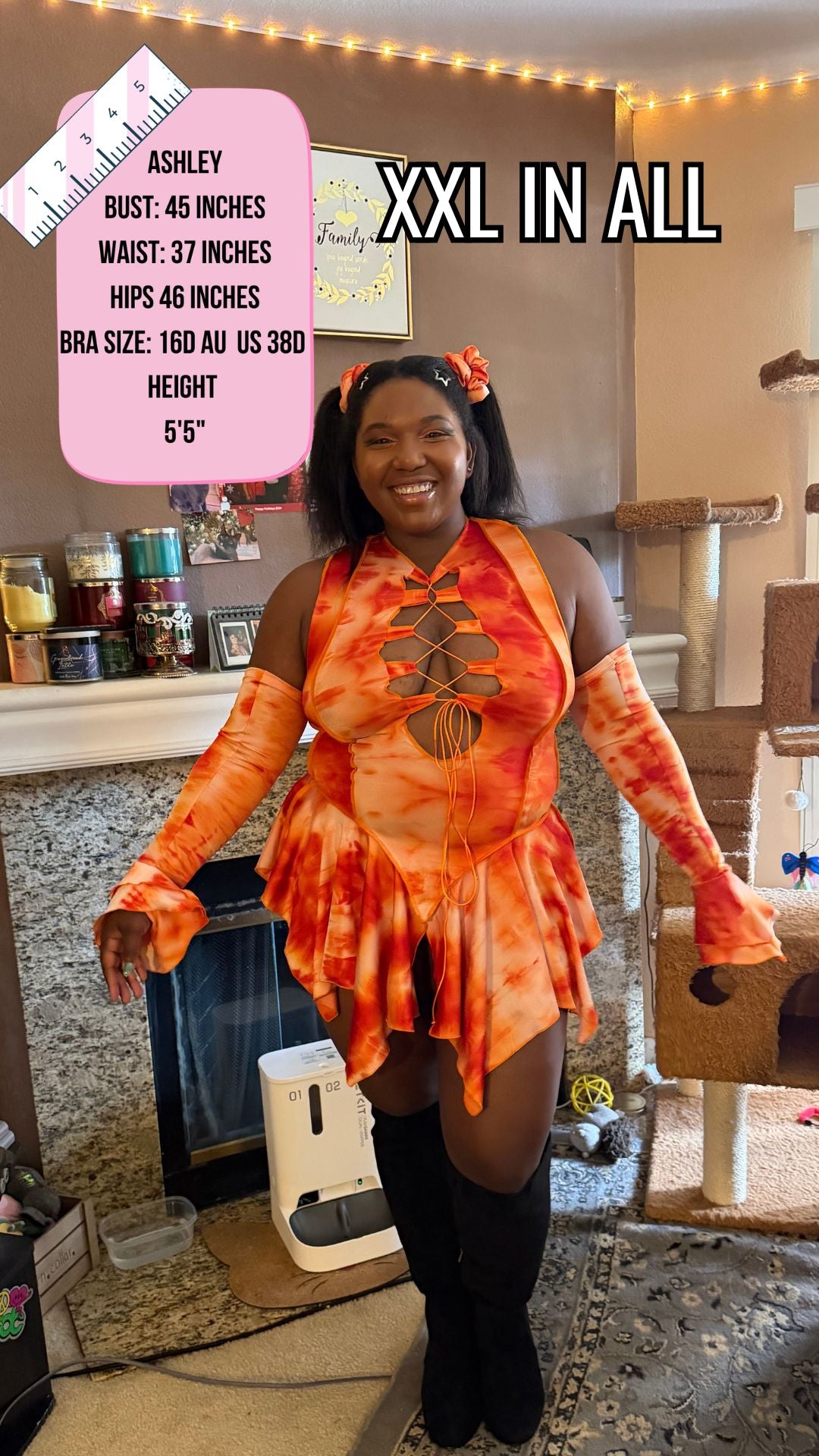 ✨COMING SOON✨ Orange Tie Dye Pixie DRESS