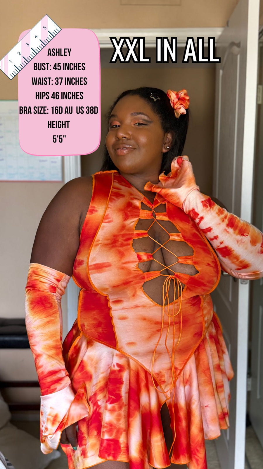 ✨COMING SOON✨ Orange Tie Dye Pixie DRESS