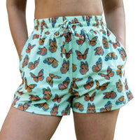 Thumbnail for Green Butterfly Comfy Shorts