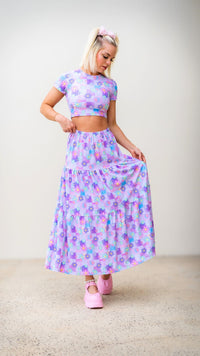 Thumbnail for Flower Blanket Maxi Skirt