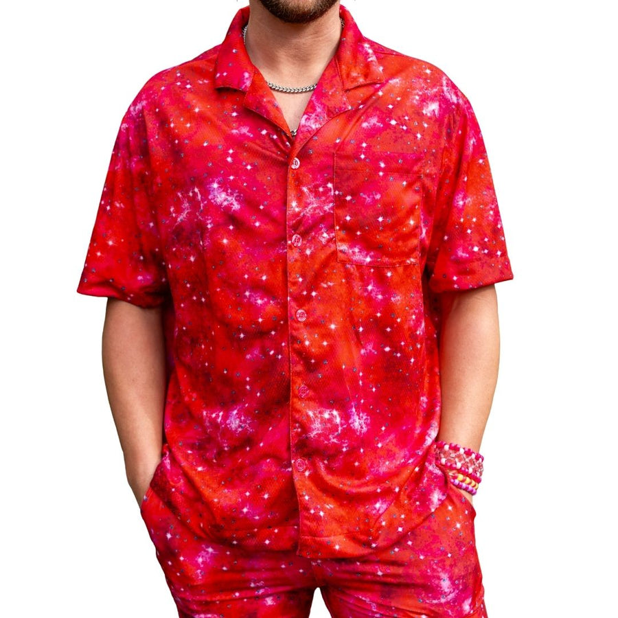 ✨COMING SOON✨ Mens Button Up Red In The Stars