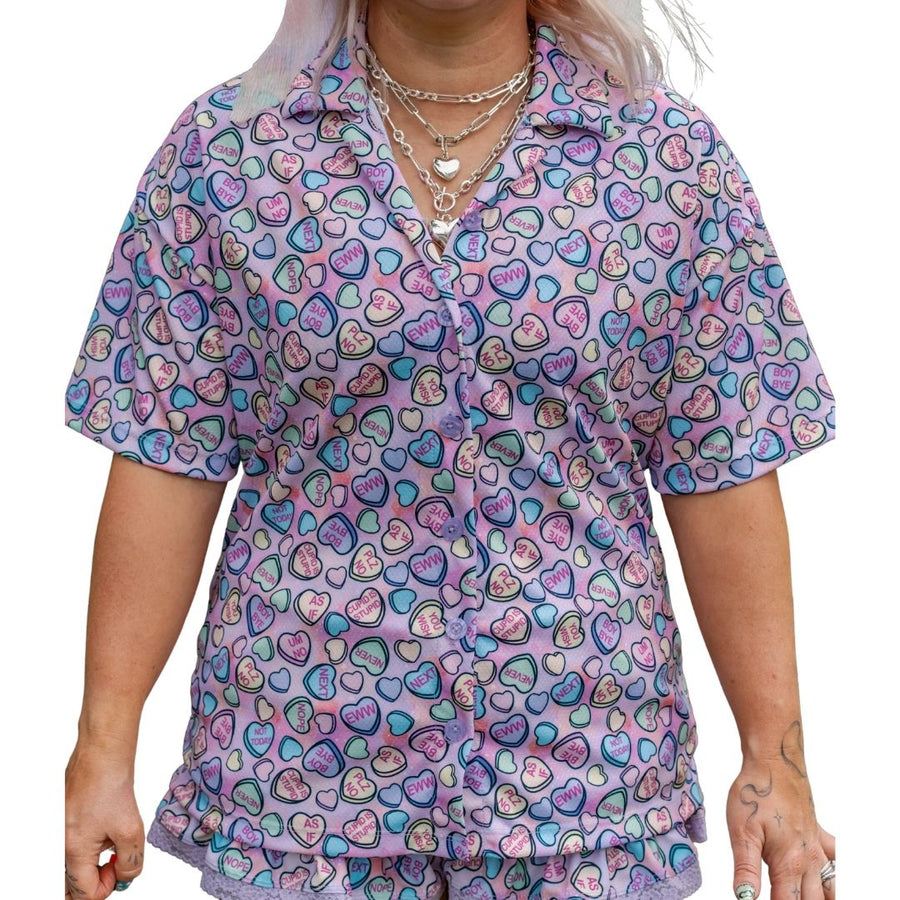 ✨COMING SOON✨ Girls Matchy Button Up Conversation Hearts
