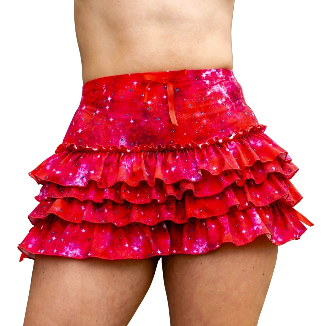 ✨COMING SOON✨ Red In The Stars Ruffle Mini Skort