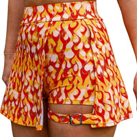 Thumbnail for ✨COMING SOON✨ Buckle Skort Orange Flame