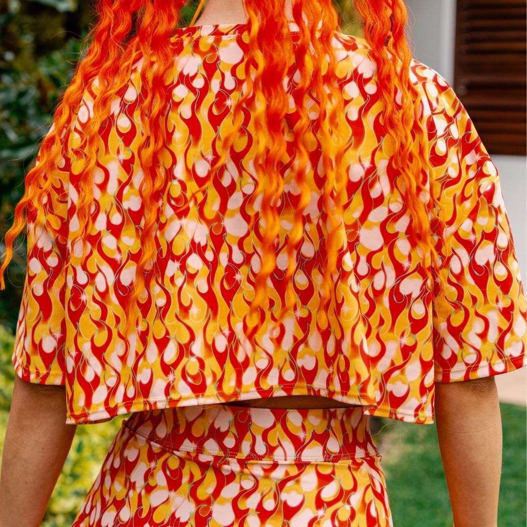 ✨COMING SOON✨ Orange Flame Cropped Tee