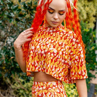 Thumbnail for ✨COMING SOON✨ Orange Flame Cropped Tee