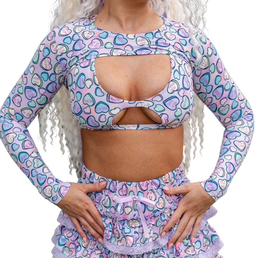 ✨COMING SOON✨ Long Sleeve Shrug Conversation Hearts