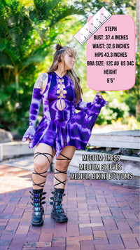 Thumbnail for ✨COMING SOON✨ Purple Tie Dye Pixie DRESS