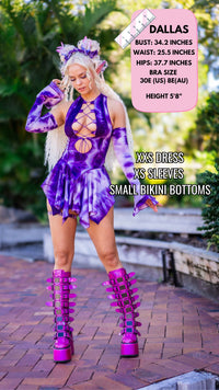 Thumbnail for ✨COMING SOON✨ Purple Tie Dye Pixie DRESS