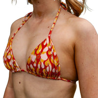 Thumbnail for ✨COMING SOON✨ Triangle Bikini Top Orange Flame