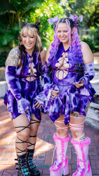 Thumbnail for ✨COMING SOON✨ Purple Tie Dye Pixie DRESS