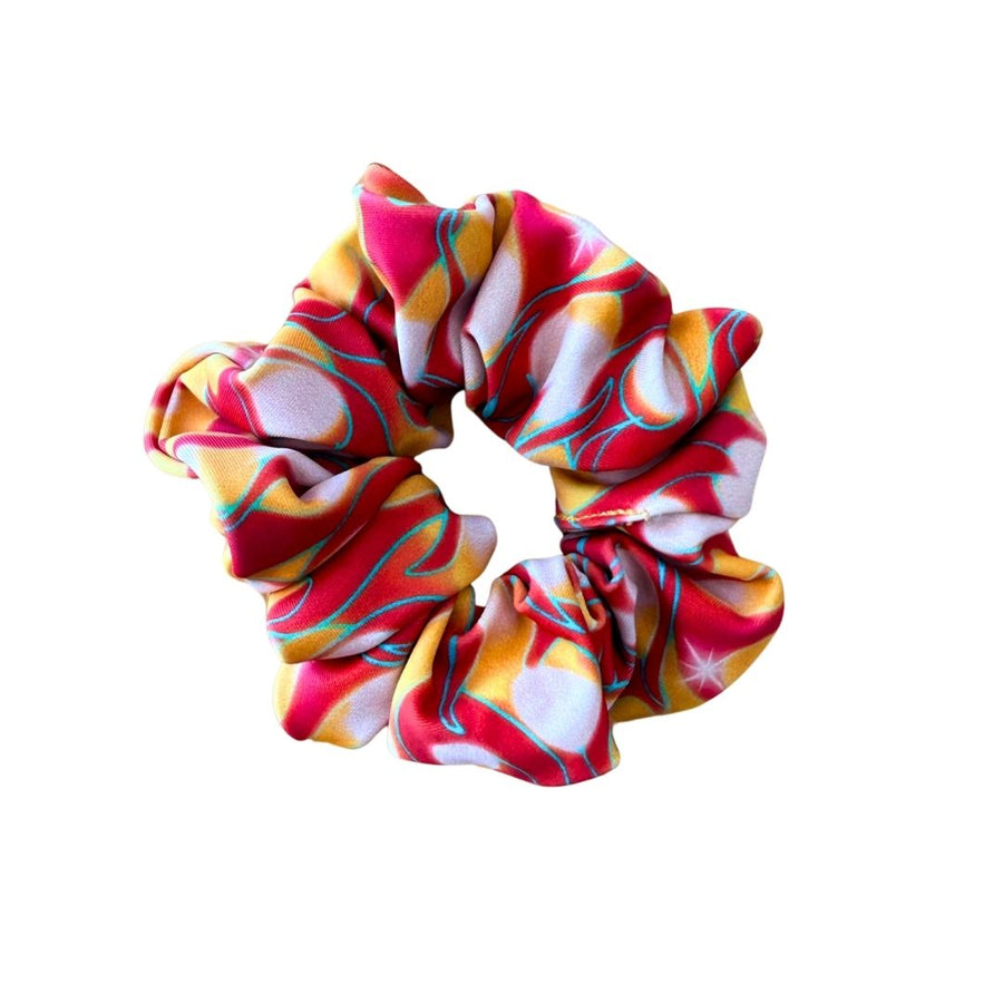 Orange Flame Scrunchie
