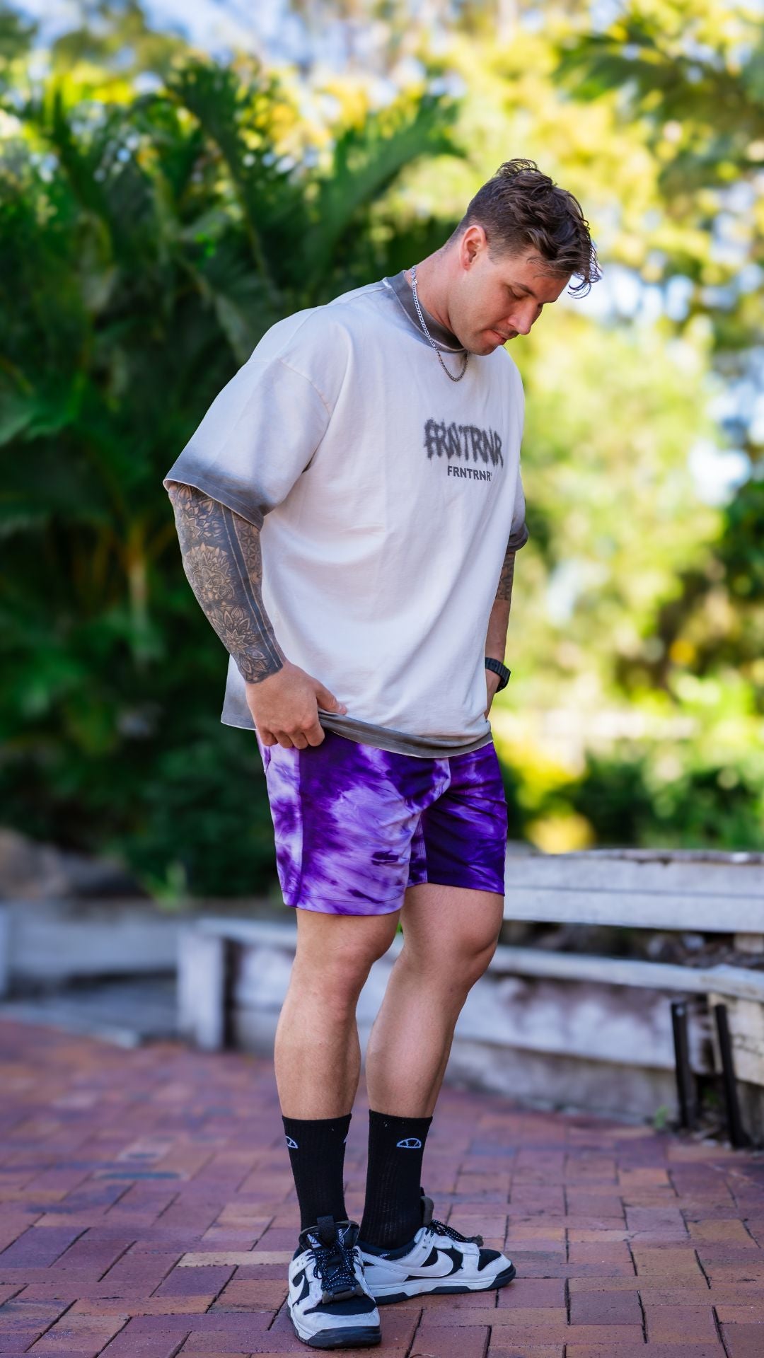 ✨COMING SOON✨ Purple Tie Dye Mens Shorts Board Short Length