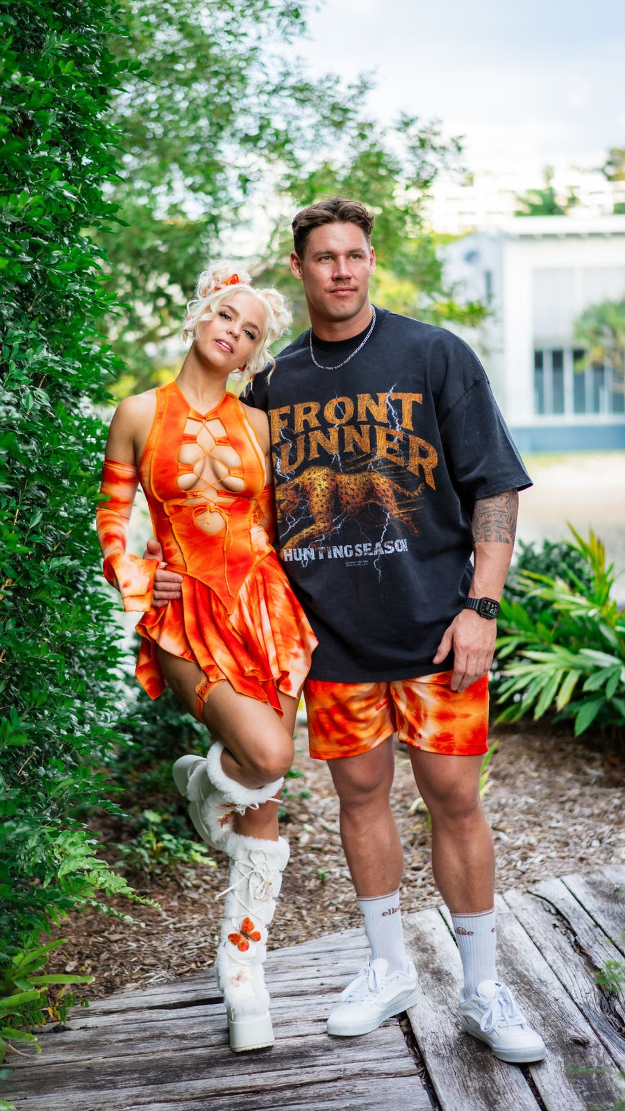 ✨COMING SOON✨ Orange Tie Dye Mens Shorts Board Short Length