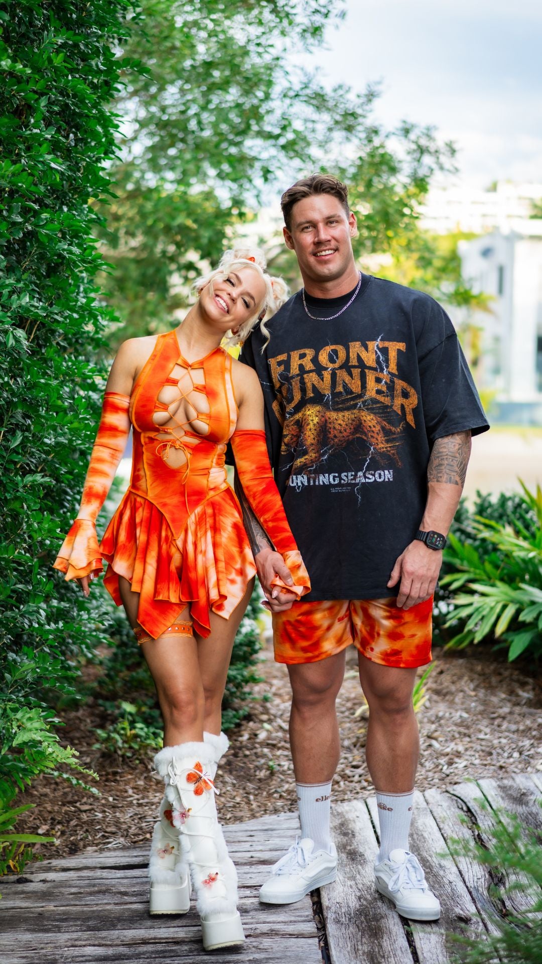 ✨COMING SOON✨ Orange Tie Dye Mens Shorts Board Short Length