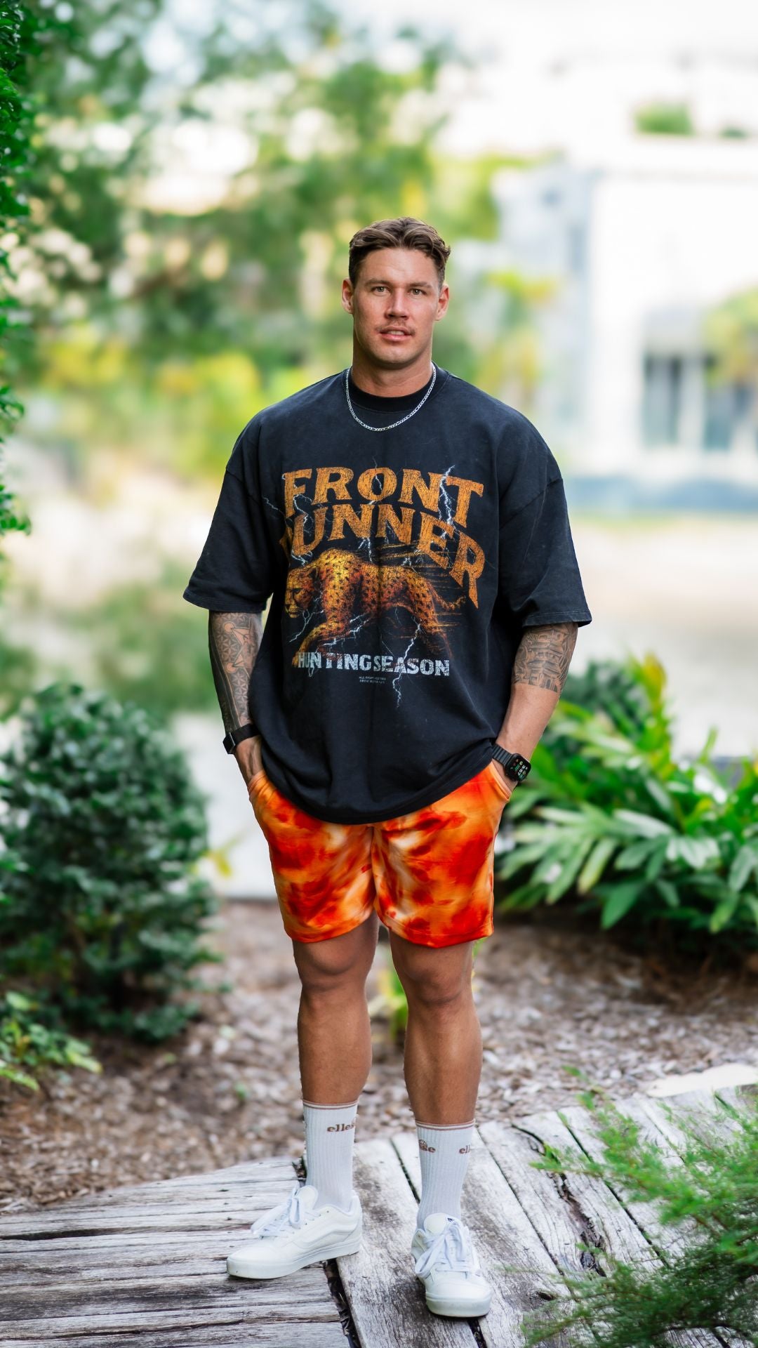 ✨COMING SOON✨ Orange Tie Dye Mens Shorts Board Short Length