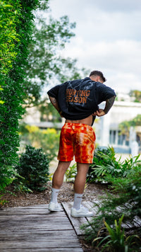 Thumbnail for ✨COMING SOON✨ Orange Tie Dye Mens Shorts Board Short Length