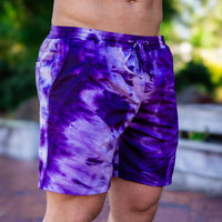 Thumbnail for ✨COMING SOON✨ Purple Tie Dye Mens Shorts Board Short Length