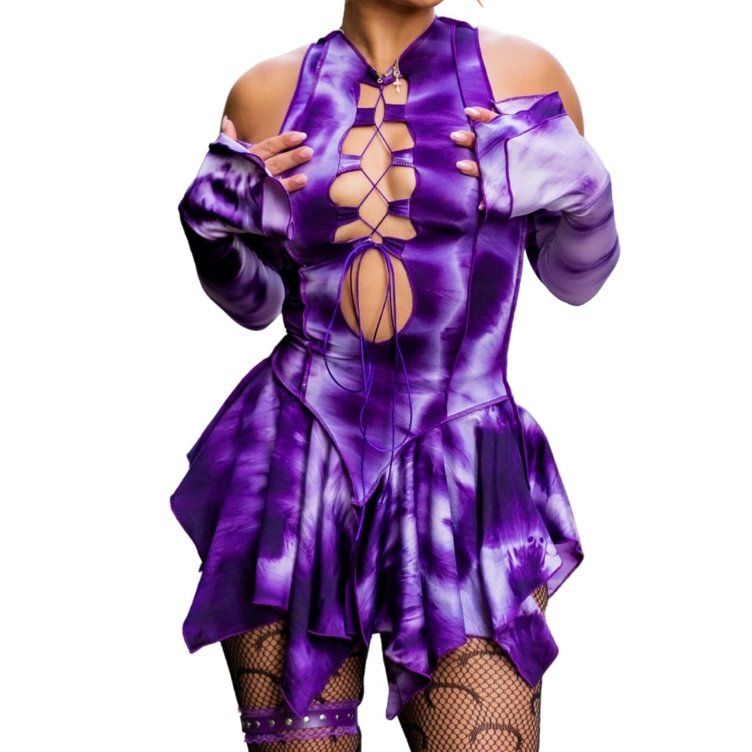 ✨COMING SOON✨ Purple Tie Dye Pixie DRESS