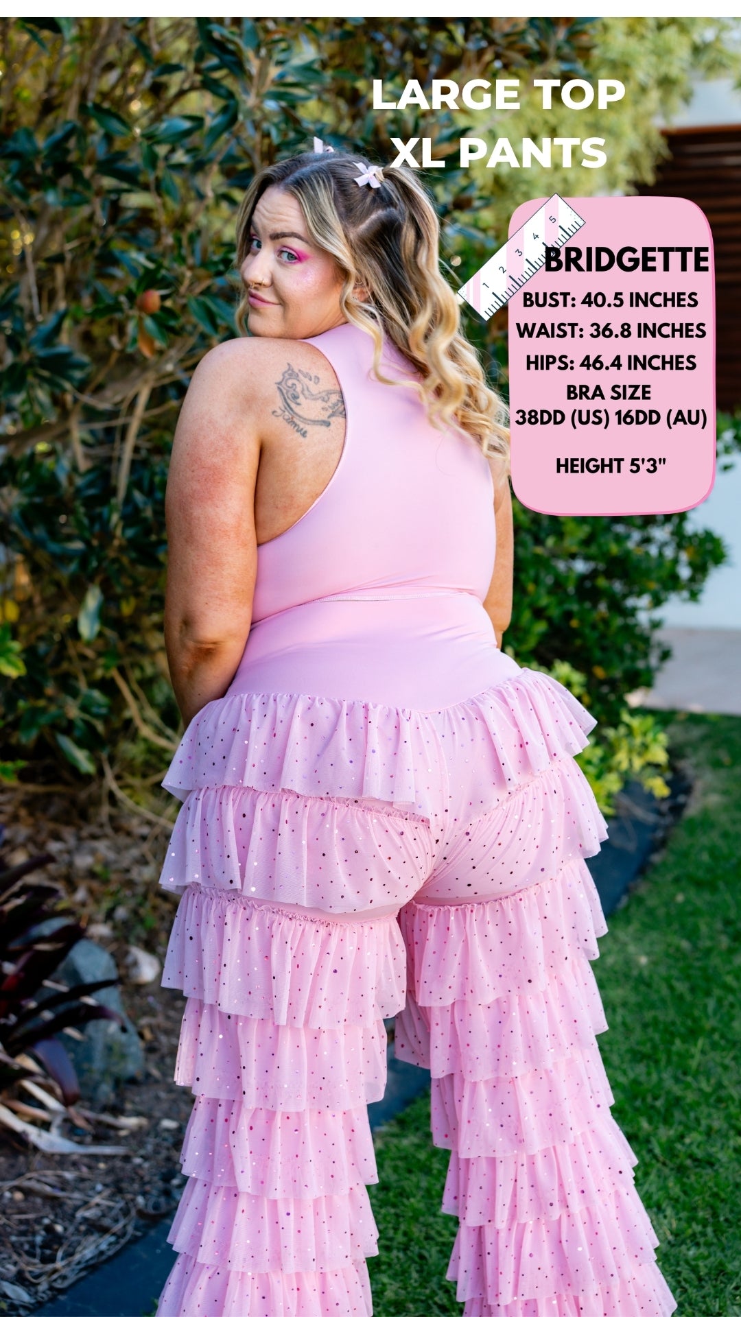 ✨COMING SOON✨ Pink Glitter Ruffle Flares