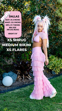 Thumbnail for ✨COMING SOON✨ Pink Glitter Ruffle Flares